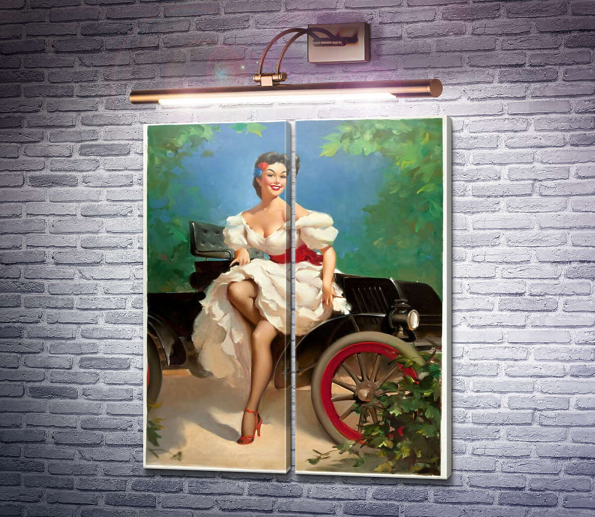 Модульная картина Мисс Сильвания (Модуль №6) Джил Элвгрен (Gil Elvgren)