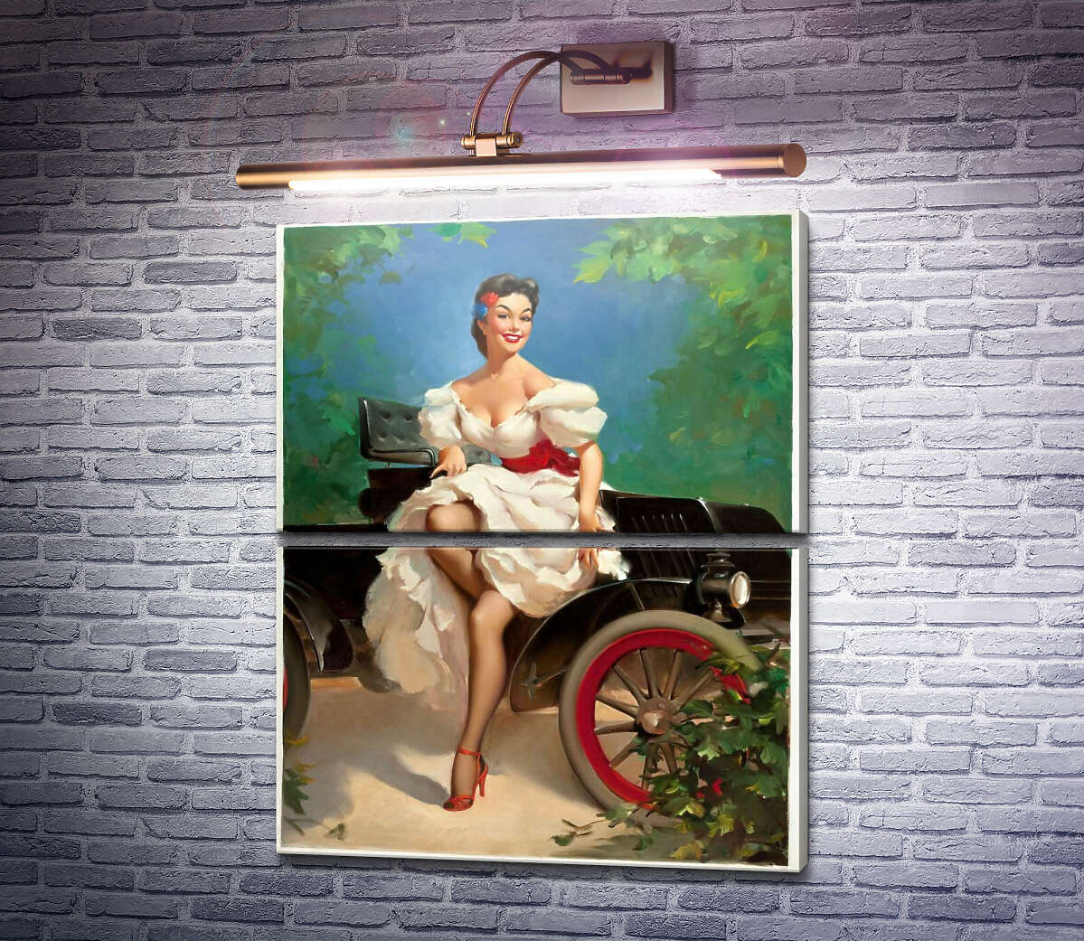 Модульна картина Міс Сільванія (Модуль №7) Джил Елвгрен (Gil Elvgren) Модульна картина Міс Сільванія (Модуль №7) Джил Елвгрен (Gil Elvgren)