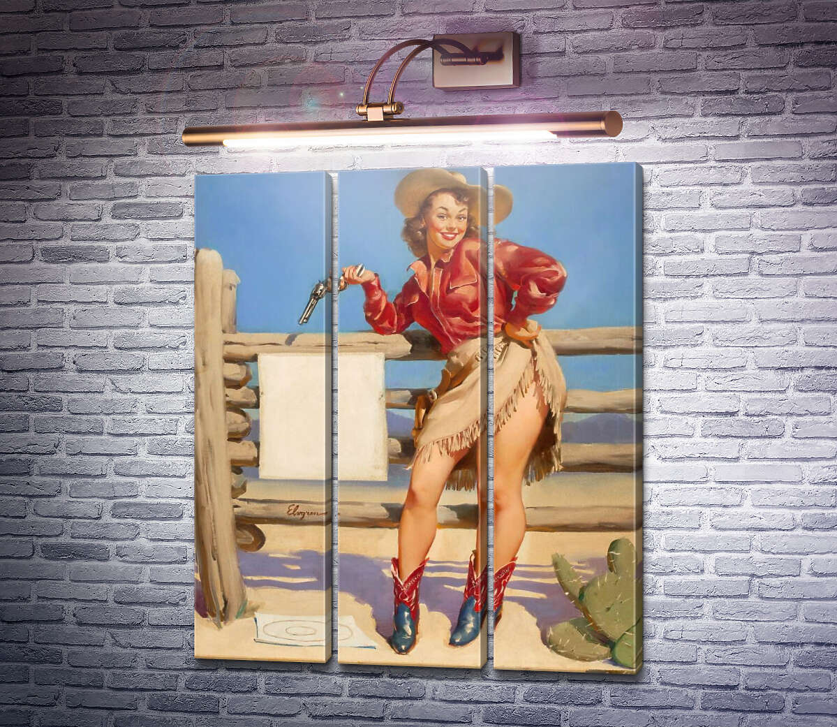Модульная картина Попала! (Модуль №2) Джил Элвгрен (Gil Elvgren) Модульная картина Попала! (Модуль №2) Джил Элвгрен (Gil Elvgren)