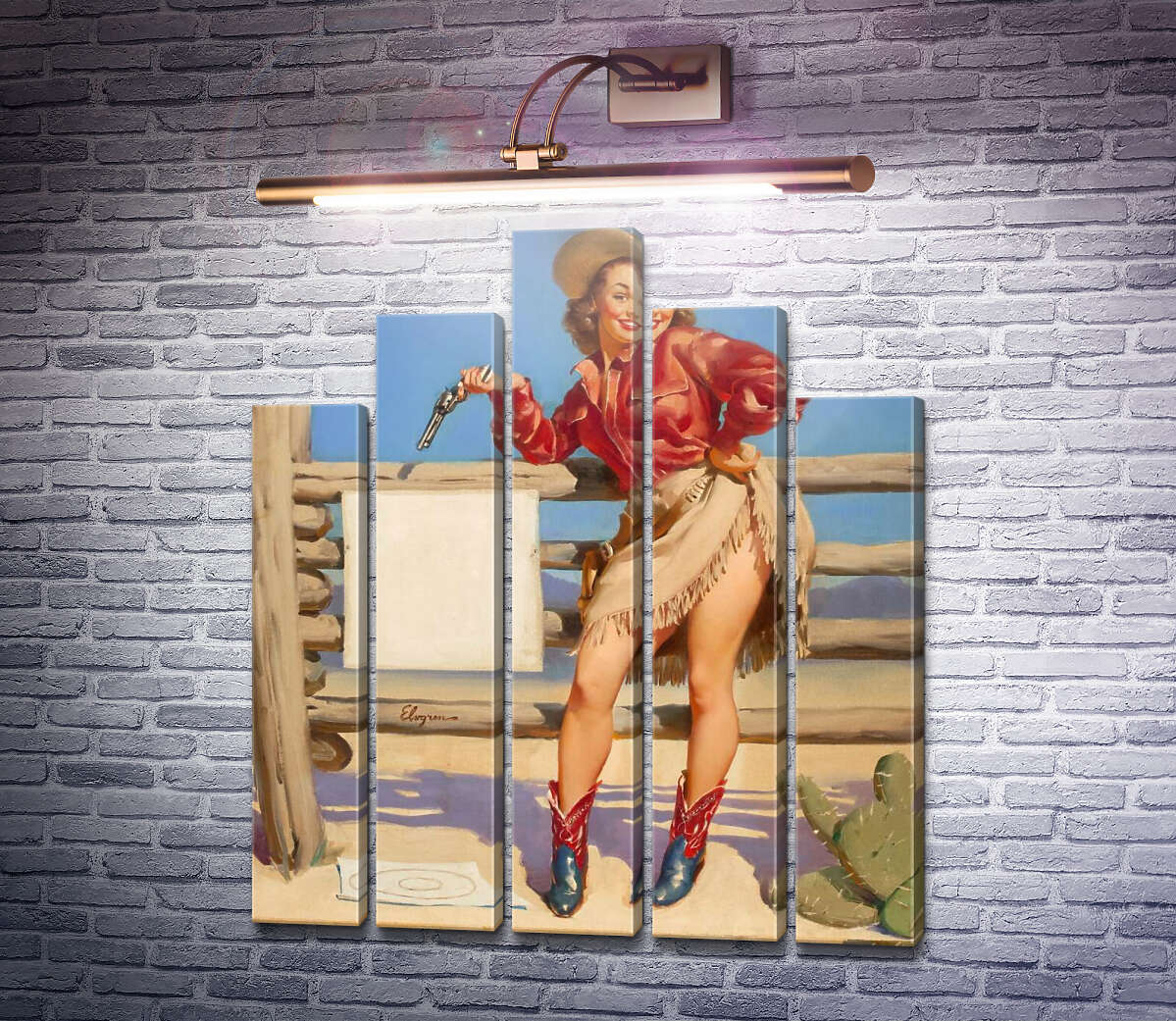 Модульная картина Попала! (Модуль №29) Джил Элвгрен (Gil Elvgren) Модульная картина Попала! (Модуль №29) Джил Элвгрен (Gil Elvgren)