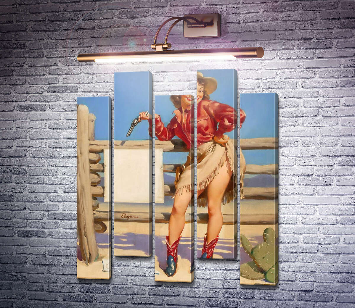 Модульна картина Влучила! (Модуль №30) Джил Елвгрен (Gil Elvgren) Модульна картина Влучила! (Модуль №30) Джил Елвгрен (Gil Elvgren)