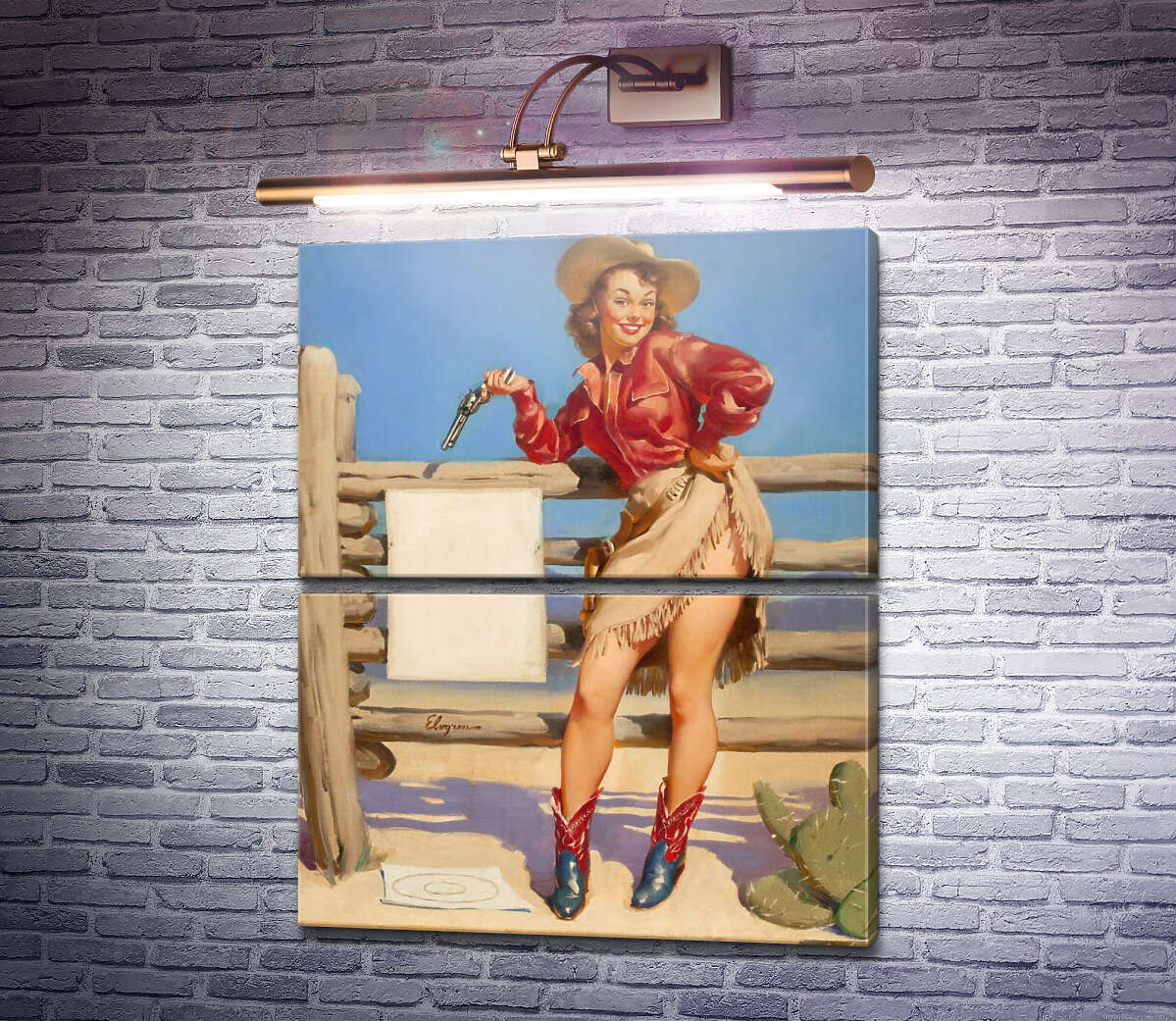 Модульная картина Попала! (Модуль №7) Джил Элвгрен (Gil Elvgren) Модульная картина Попала! (Модуль №7) Джил Элвгрен (Gil Elvgren)