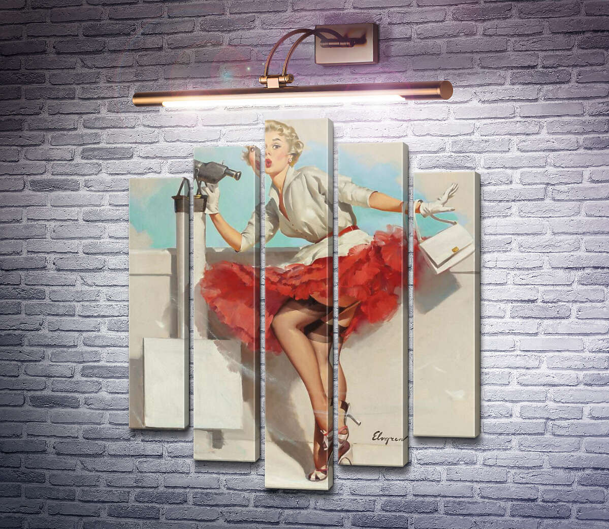 Модульна картина Що за вид! (Модуль №4) Джил Елвгрен (Gil Elvgren) Модульна картина Що за вид! (Модуль №4) Джил Елвгрен (Gil Elvgren)