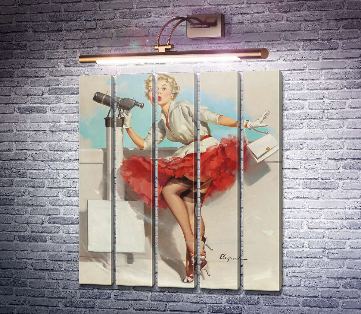 Модульная картина Что за вид! (Модуль №26) Джил Элвгрен (Gil Elvgren) Модульная картина Что за вид! (Модуль №26) Джил Элвгрен (Gil Elvgren)
