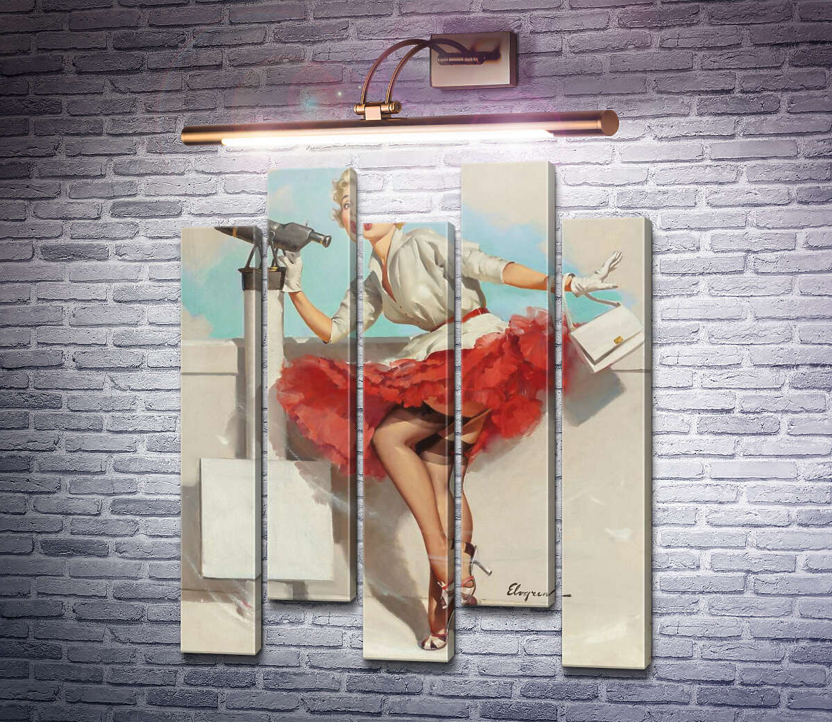 Модульна картина Що за вид! (Модуль №30) Джил Елвгрен (Gil Elvgren)