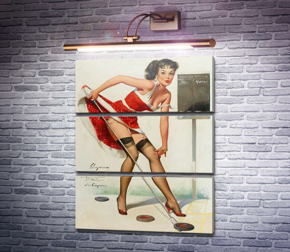 Модульная картина Целься хорошо (Модуль №15) Джил Элвгрен (Gil Elvgren)