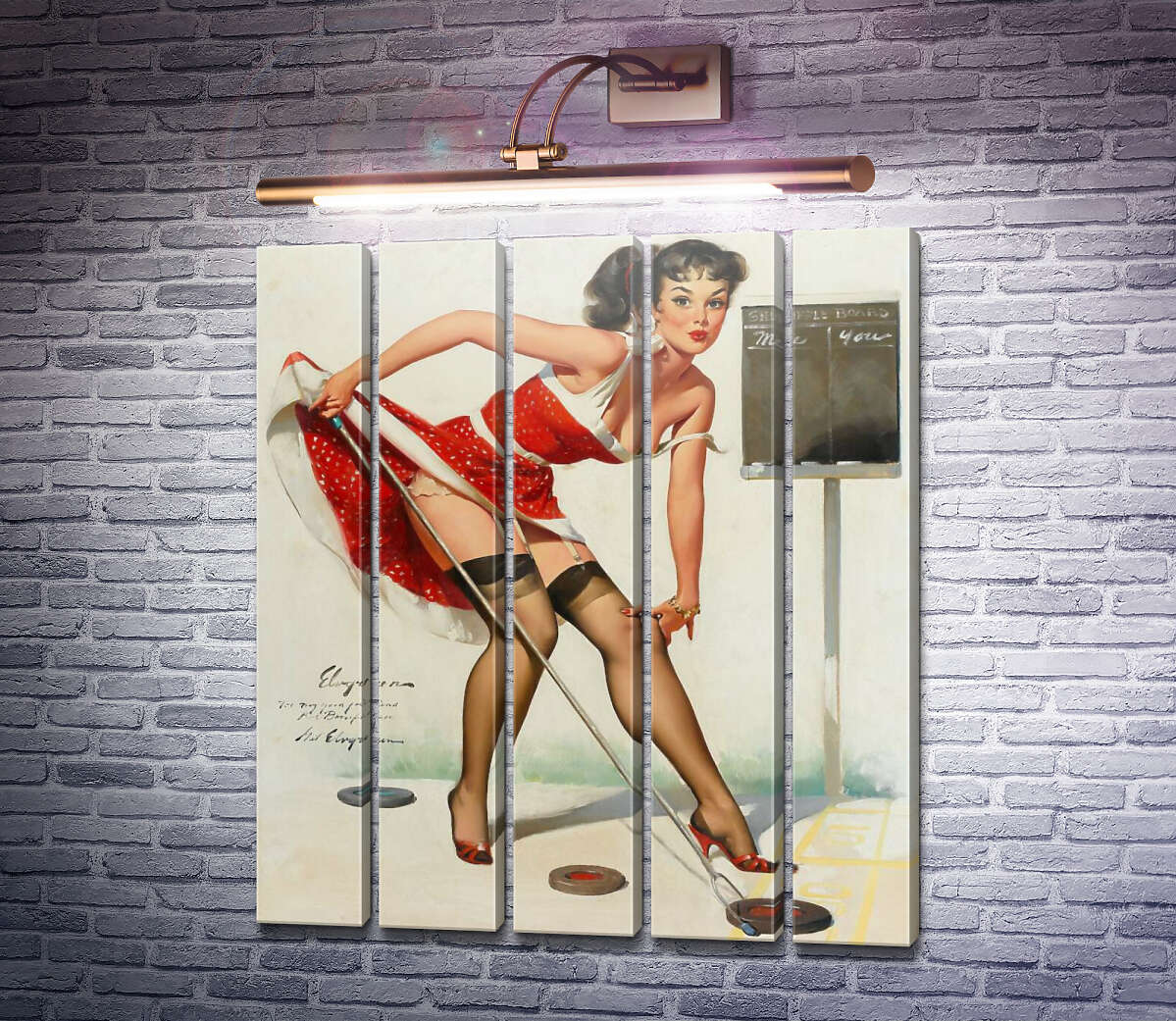 Модульная картина Целься хорошо (Модуль №26) Джил Элвгрен (Gil Elvgren)
