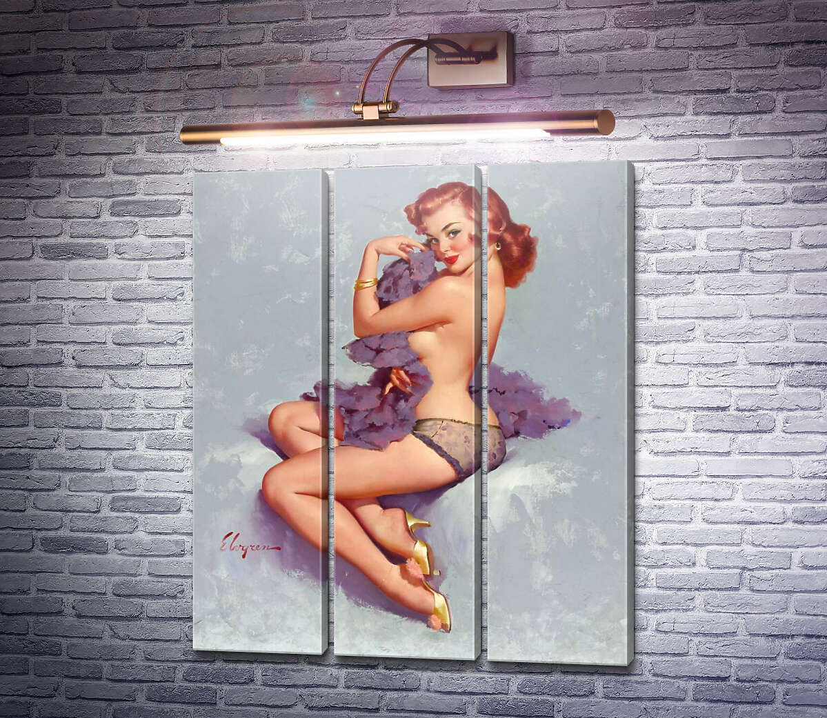 Модульная картина Роксана (Модуль №2) Джил Элвгрен (Gil Elvgren)