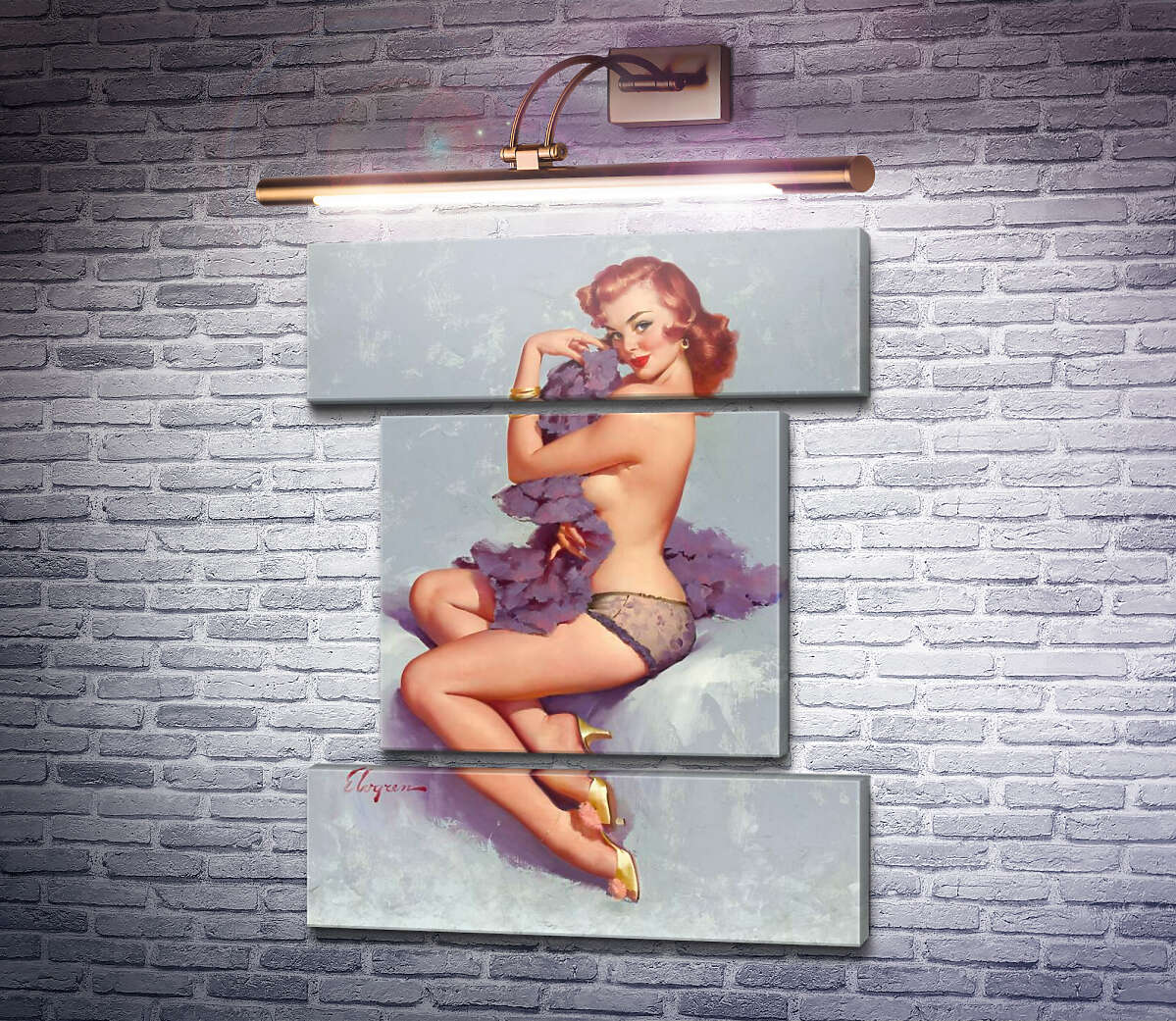 Модульна картина Роксана (Модуль №18) Джил Елвгрен (Gil Elvgren)