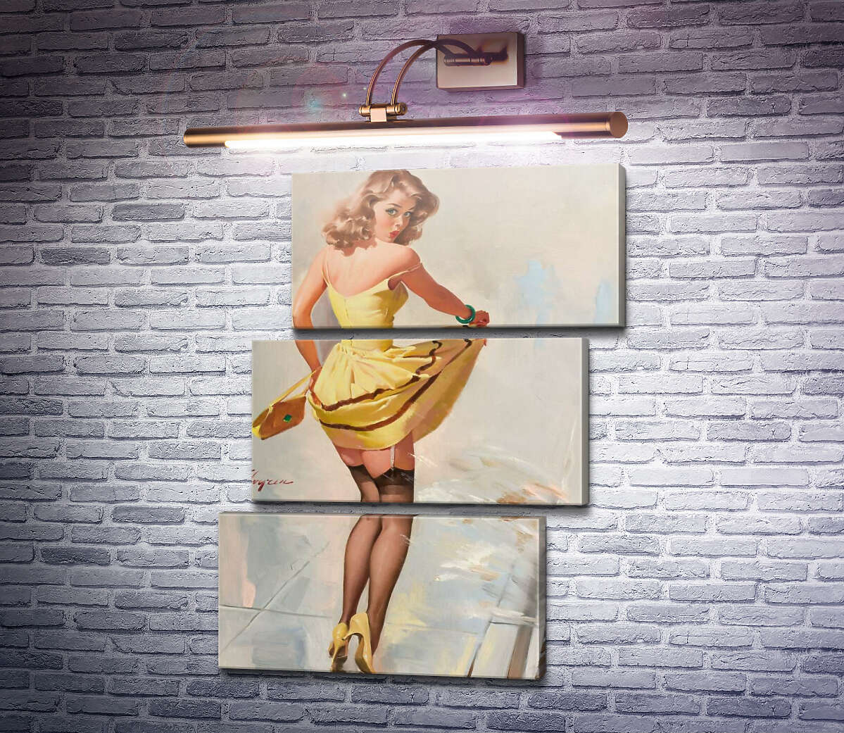 Модульна картина Облита лялечка (Модуль №17) Джил Елвгрен (Gil Elvgren)