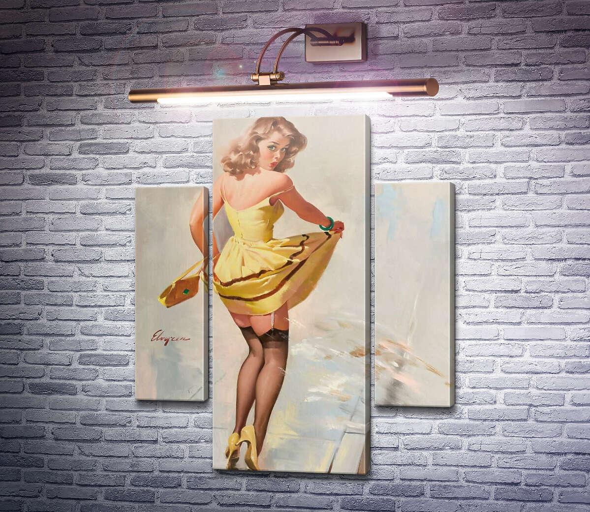 Модульна картина Облита лялечка (Модуль №5) Джил Елвгрен (Gil Elvgren) Модульна картина Облита лялечка (Модуль №5) Джил Елвгрен (Gil Elvgren)