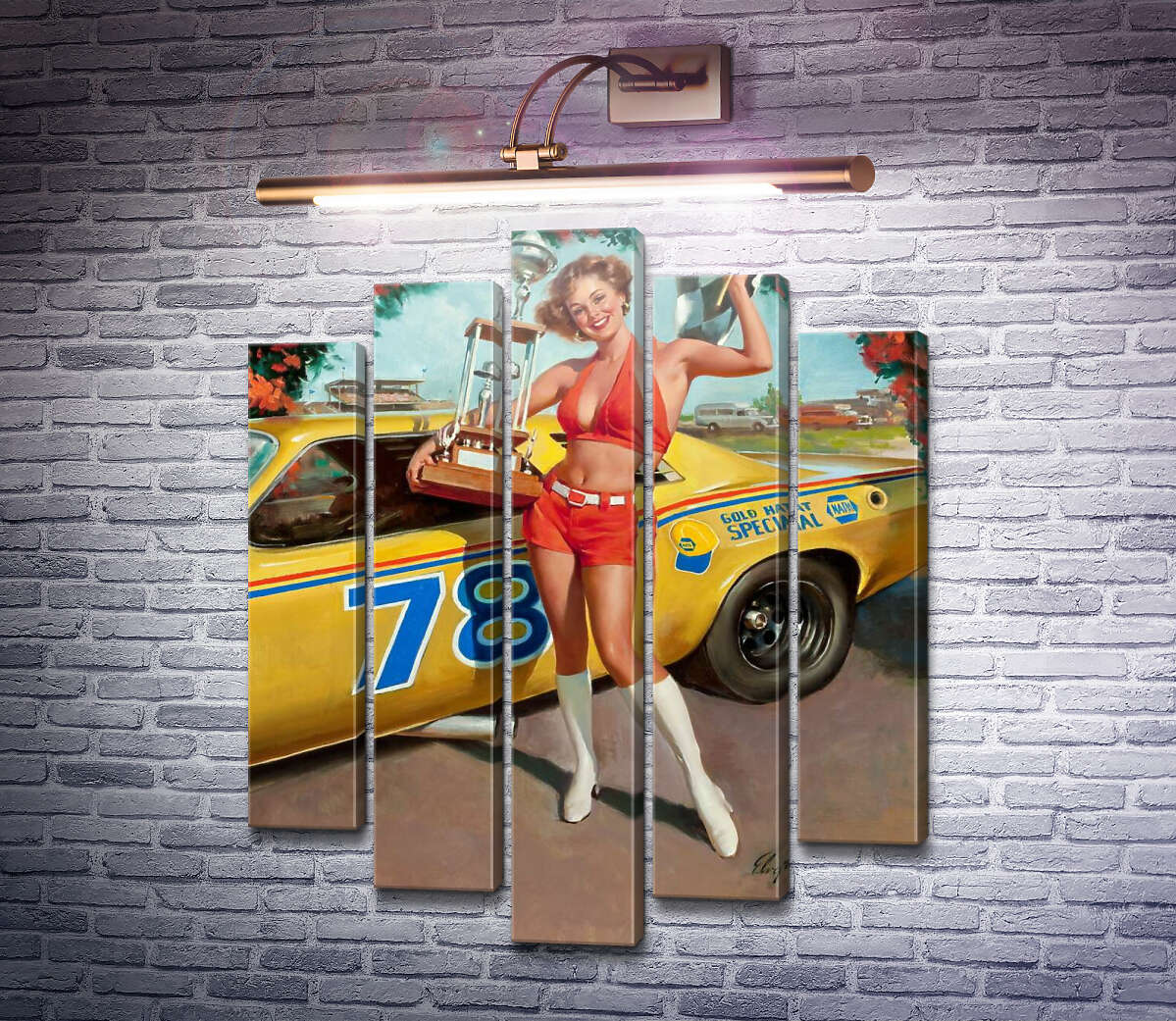 Модульная картина Автозапчасти Napa (Модуль №4) Джил Элвгрен (Gil Elvgren)