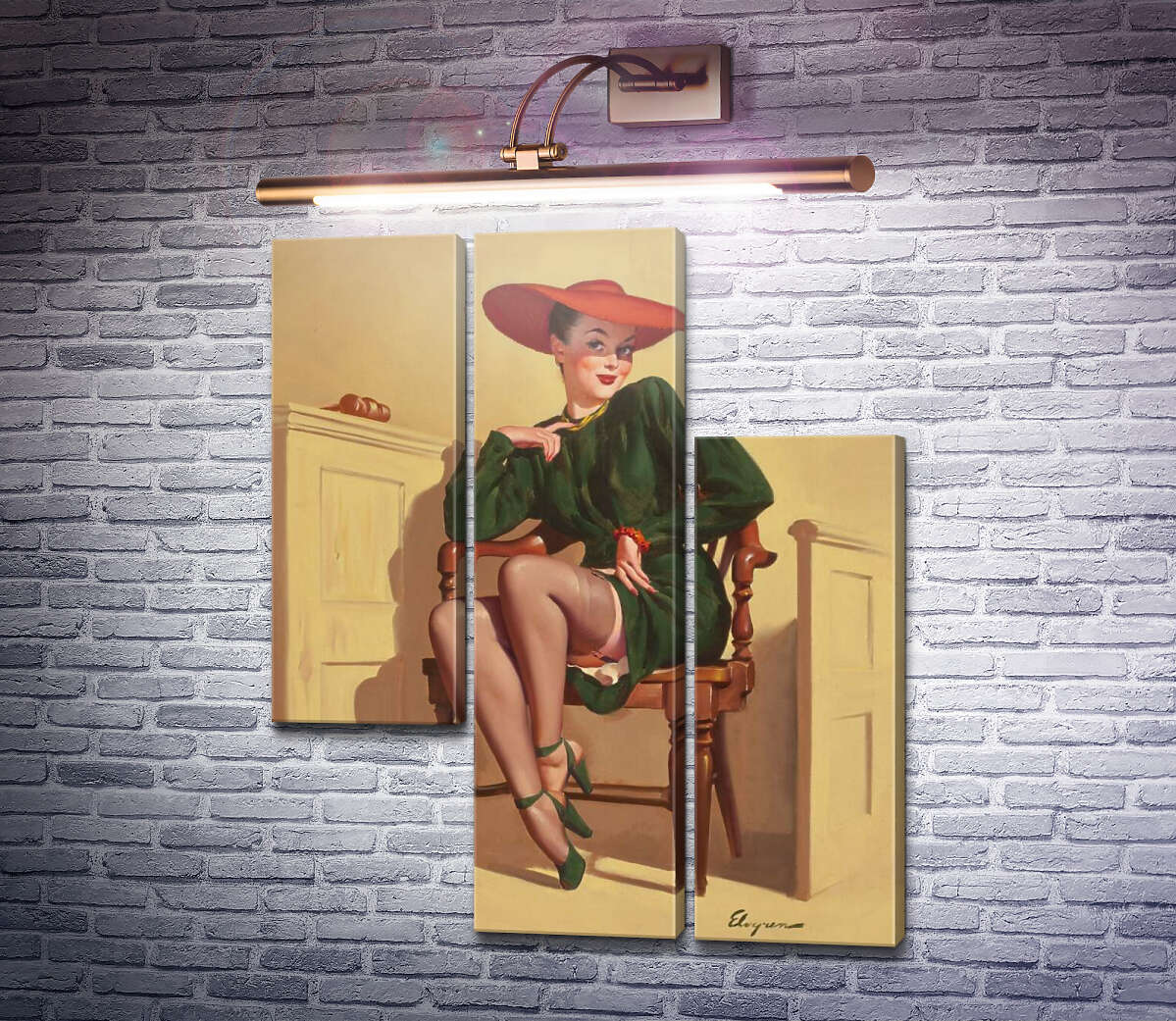Модульная картина Вердикт был: Wow! (Модуль №13) Джил Элвгрен (Gil Elvgren) Модульная картина Вердикт был: Wow! (Модуль №13) Джил Элвгрен (Gil Elvgren)