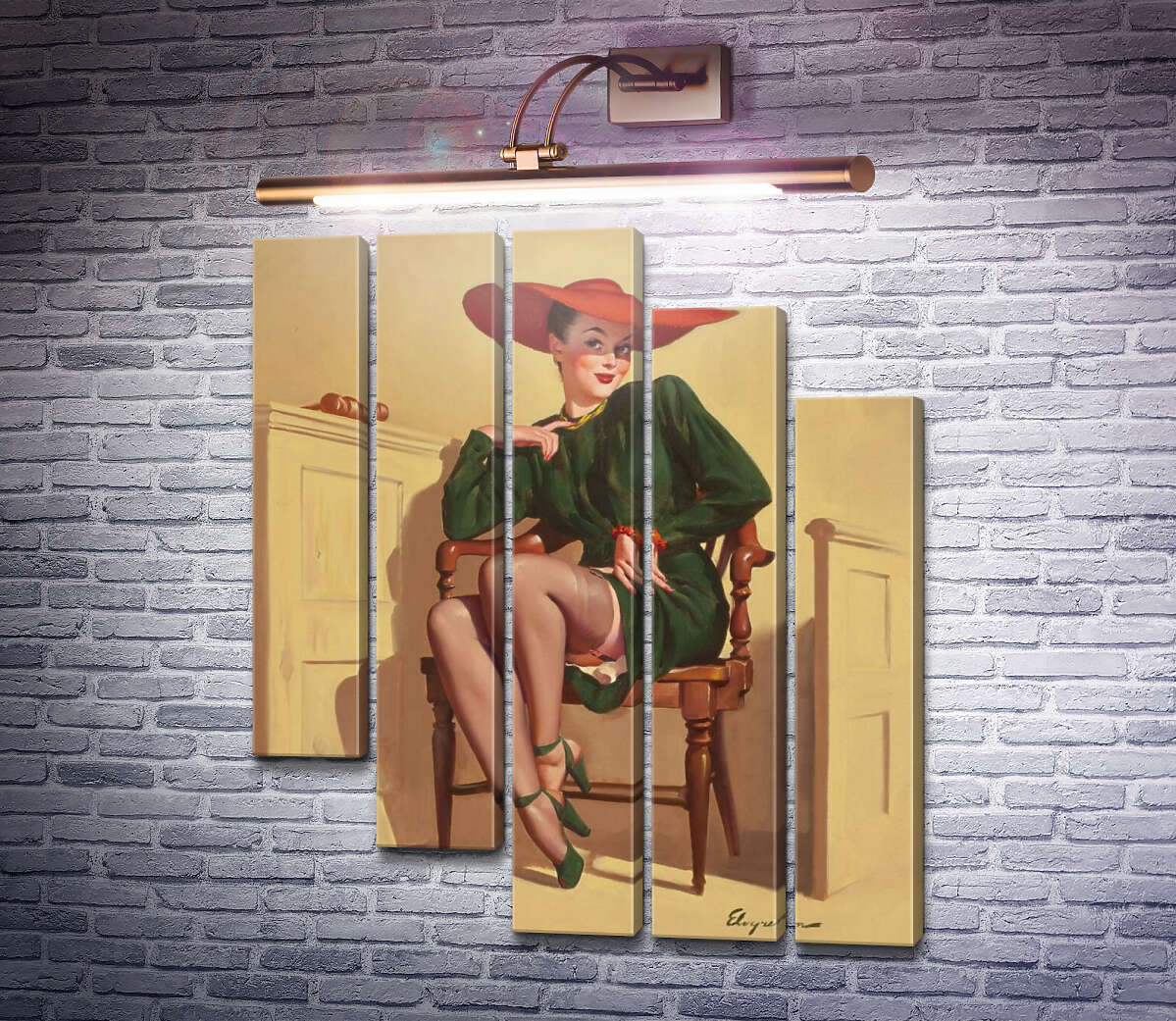 Модульная картина Вердикт был: Wow! (Модуль №28) Джил Элвгрен (Gil Elvgren) Модульная картина Вердикт был: Wow! (Модуль №28) Джил Элвгрен (Gil Elvgren)