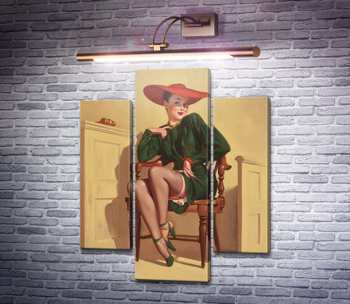 Модульная картина Вердикт был: Wow! (Модуль №10) Джил Элвгрен (Gil Elvgren) Модульная картина Вердикт был: Wow! (Модуль №10) Джил Элвгрен (Gil Elvgren)