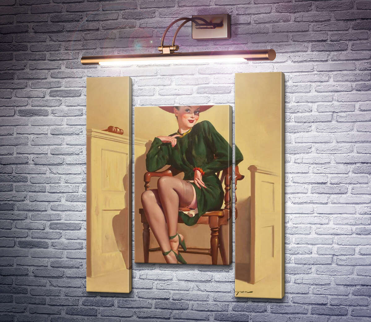 Модульная картина Вердикт был: Wow! (Модуль №11) Джил Элвгрен (Gil Elvgren)