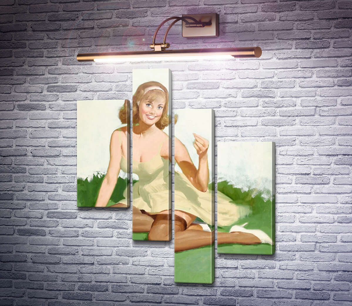 Модульная картина Портрет девушки (Модуль №21) Джил Элвгрен (Gil Elvgren) Модульная картина Портрет девушки (Модуль №21) Джил Элвгрен (Gil Elvgren)