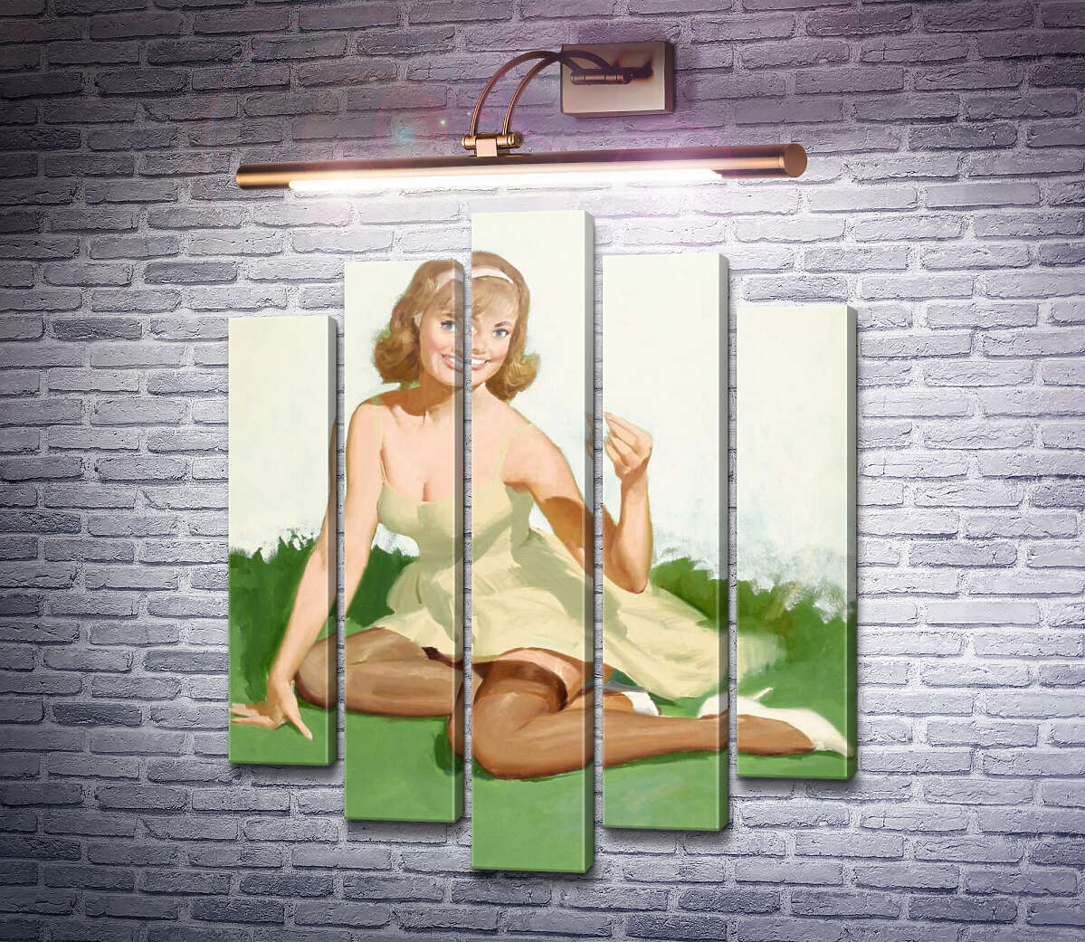 Модульная картина Портрет девушки (Модуль №4) Джил Элвгрен (Gil Elvgren) Модульная картина Портрет девушки (Модуль №4) Джил Элвгрен (Gil Elvgren)