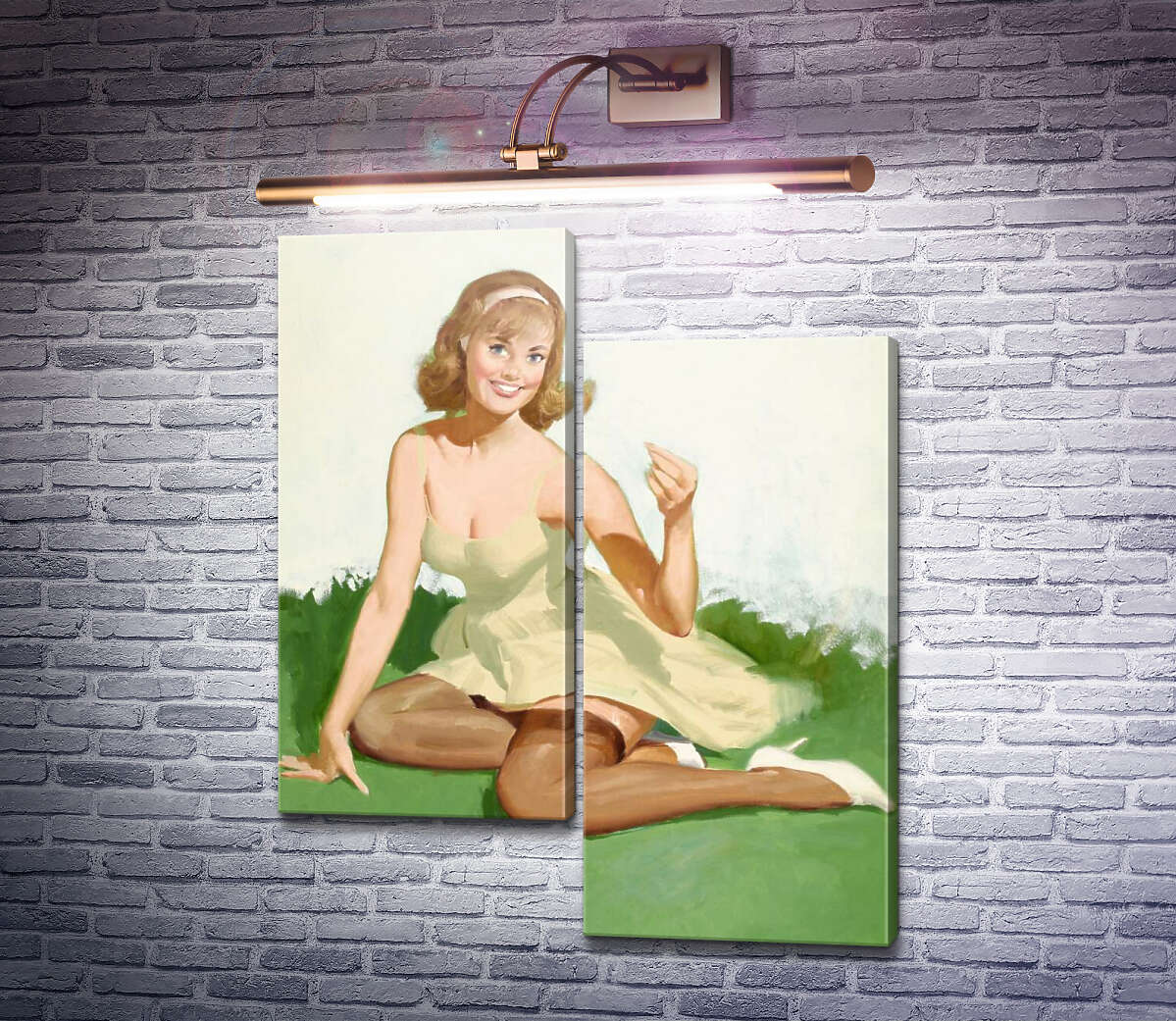 Модульная картина Портрет девушки (Модуль №9) Джил Элвгрен (Gil Elvgren) Модульная картина Портрет девушки (Модуль №9) Джил Элвгрен (Gil Elvgren)