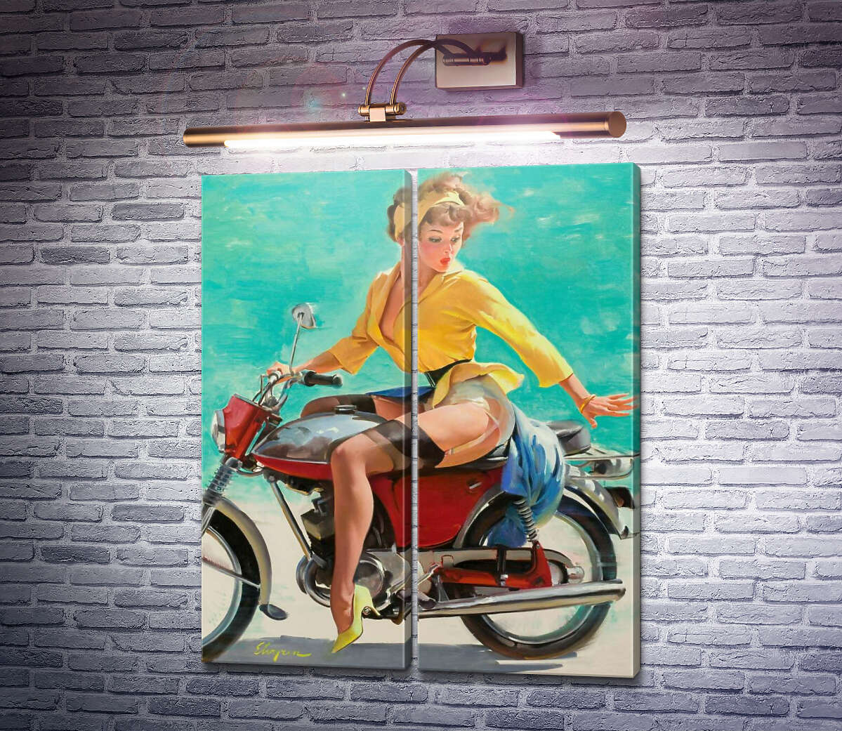 Модульная картина Сорвавшаяся юбка (Модуль №6) Джил Элвгрен (Gil Elvgren) Модульная картина Сорвавшаяся юбка (Модуль №6) Джил Элвгрен (Gil Elvgren)