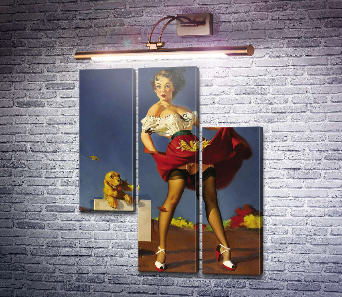 Модульная картина Свежий ветер (Модуль №13) Джил Элвгрен (Gil Elvgren) Модульная картина Свежий ветер (Модуль №13) Джил Элвгрен (Gil Elvgren)