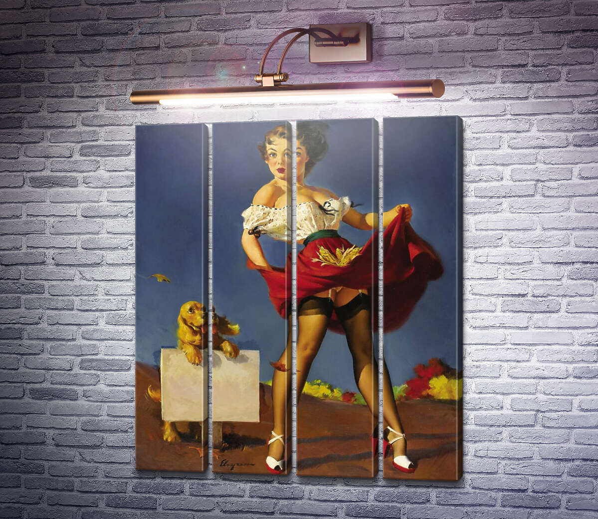 Модульная картина Свежий ветер (Модуль №24) Джил Элвгрен (Gil Elvgren) Модульная картина Свежий ветер (Модуль №24) Джил Элвгрен (Gil Elvgren)