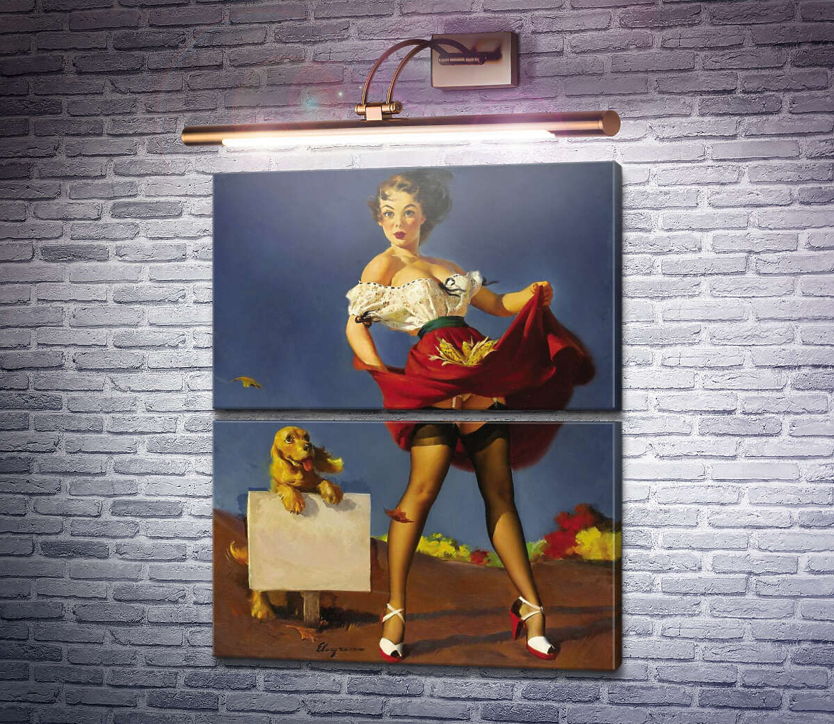 Модульная картина Свежий ветер (Модуль №7) Джил Элвгрен (Gil Elvgren) Модульная картина Свежий ветер (Модуль №7) Джил Элвгрен (Gil Elvgren)