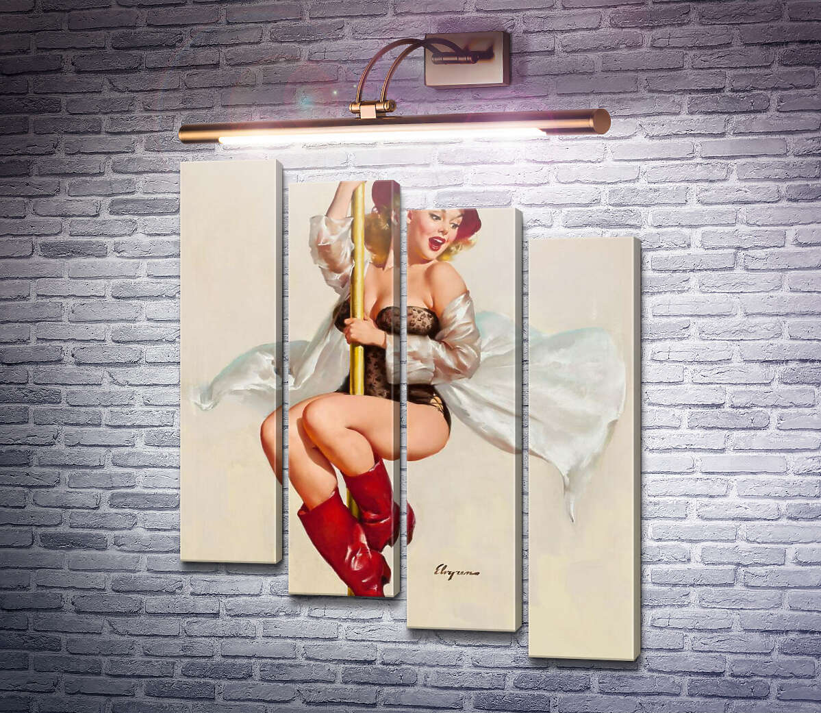 Модульна картина Дивись нижче (Модуль №19) Джил Елвгрен (Gil Elvgren) Модульна картина Дивись нижче (Модуль №19) Джил Елвгрен (Gil Elvgren)