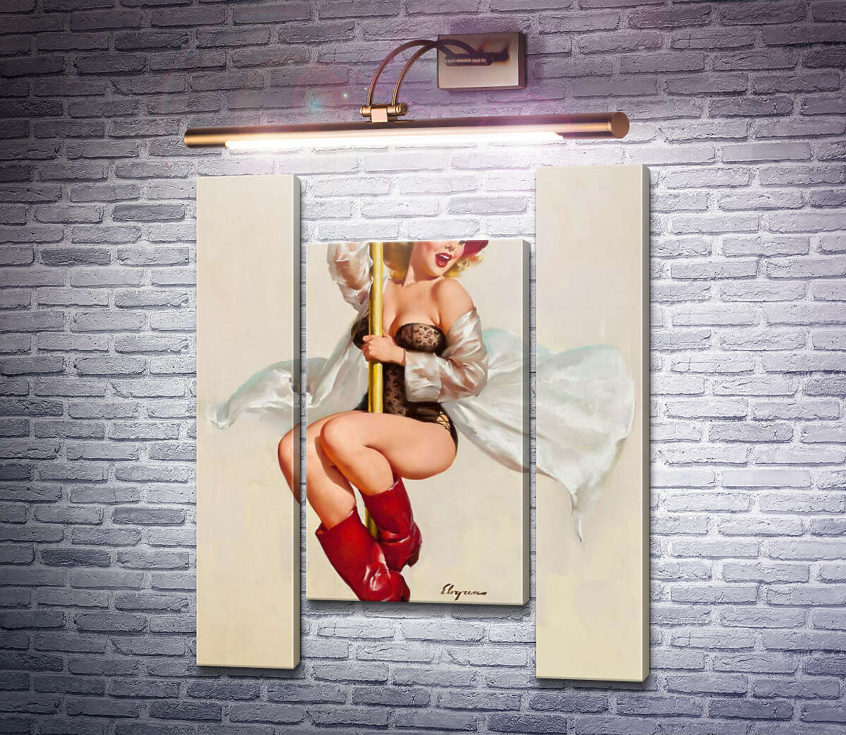 Модульна картина Дивись нижче (Модуль №11) Джил Елвгрен (Gil Elvgren) Модульна картина Дивись нижче (Модуль №11) Джил Елвгрен (Gil Elvgren)
