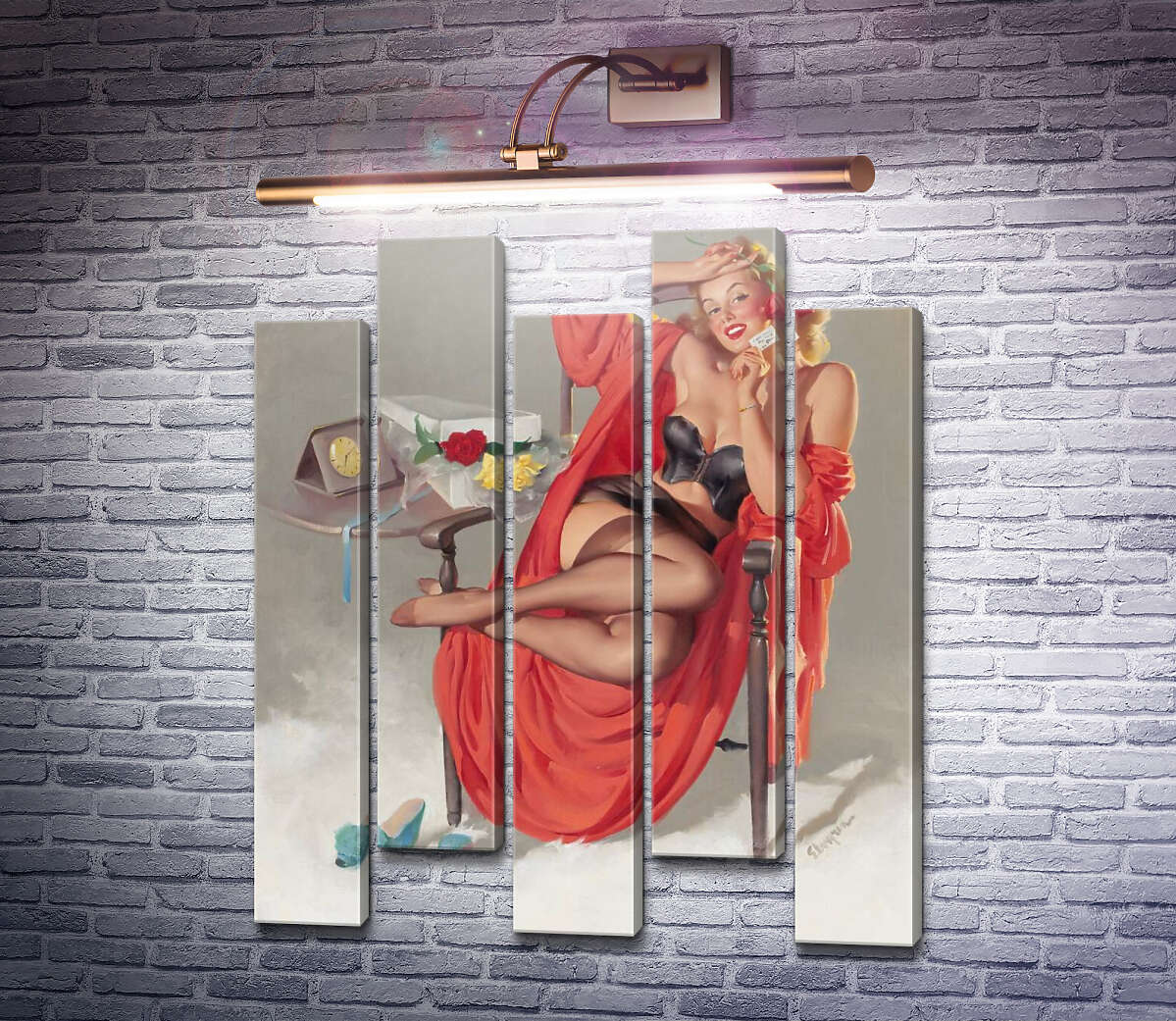 Модульная картина В красном халате (Модуль №30) Джил Элвгрен (Gil Elvgren) Модульная картина В красном халате (Модуль №30) Джил Элвгрен (Gil Elvgren)