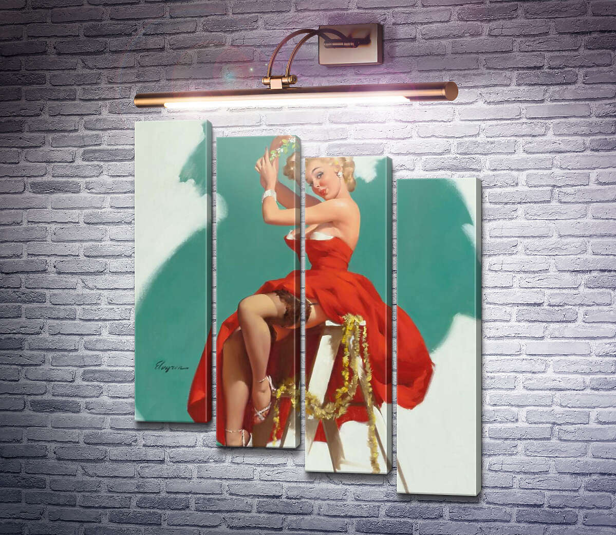 Модульная картина Высотные работы (Модуль №19) Джил Элвгрен (Gil Elvgren) Модульная картина Высотные работы (Модуль №19) Джил Элвгрен (Gil Elvgren)