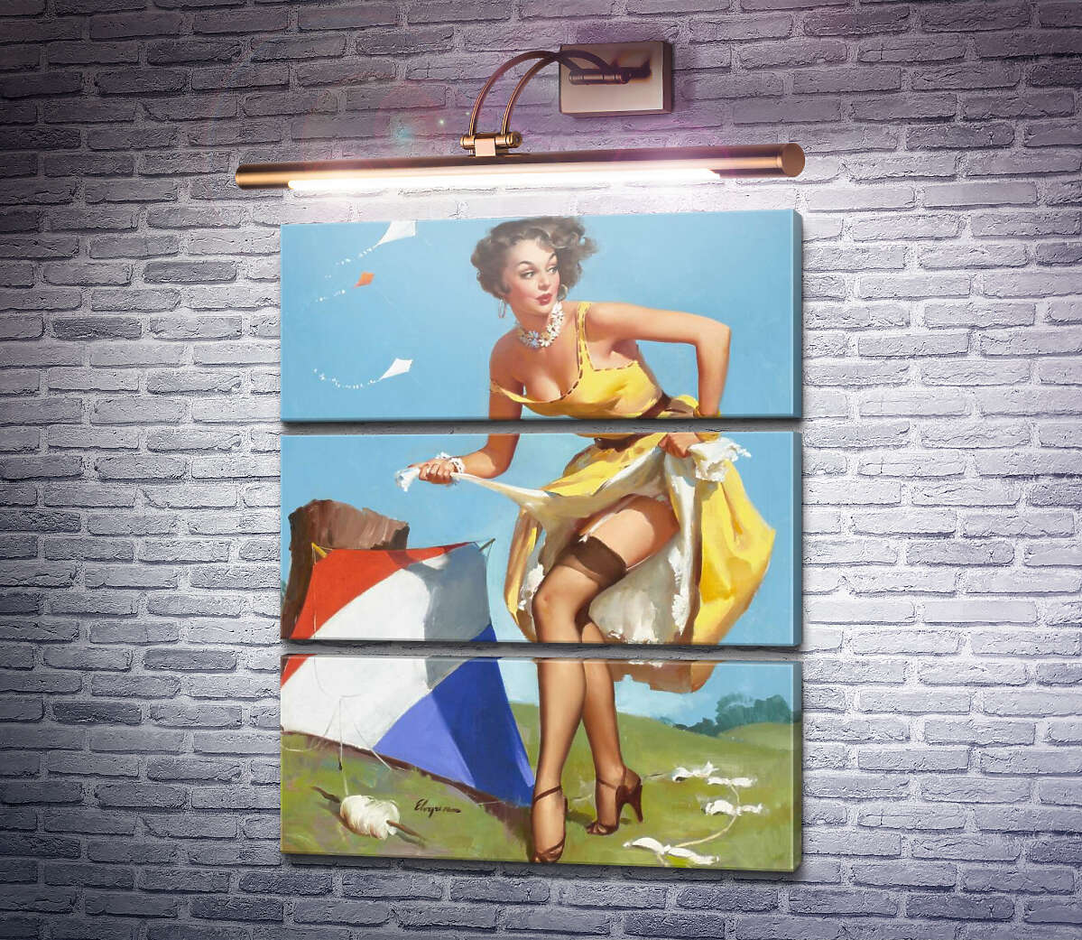 Модульная картина Финальный штрих (Модуль №15) Джил Элвгрен (Gil Elvgren) Модульная картина Финальный штрих (Модуль №15) Джил Элвгрен (Gil Elvgren)