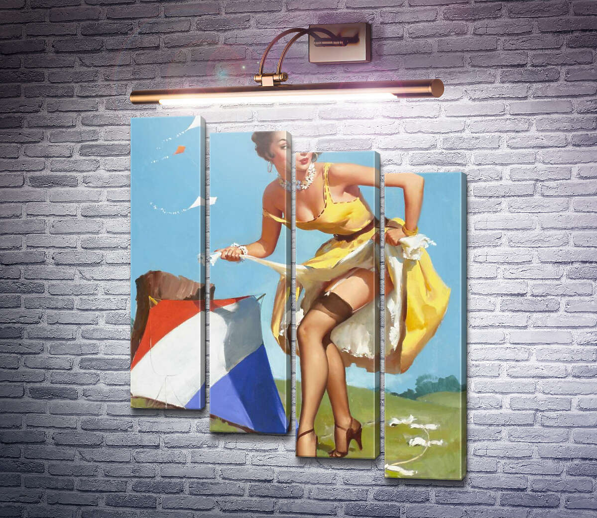Модульна картина Фінальний штрих (Модуль №19) Джил Елвгрен (Gil Elvgren) Модульна картина Фінальний штрих (Модуль №19) Джил Елвгрен (Gil Elvgren)