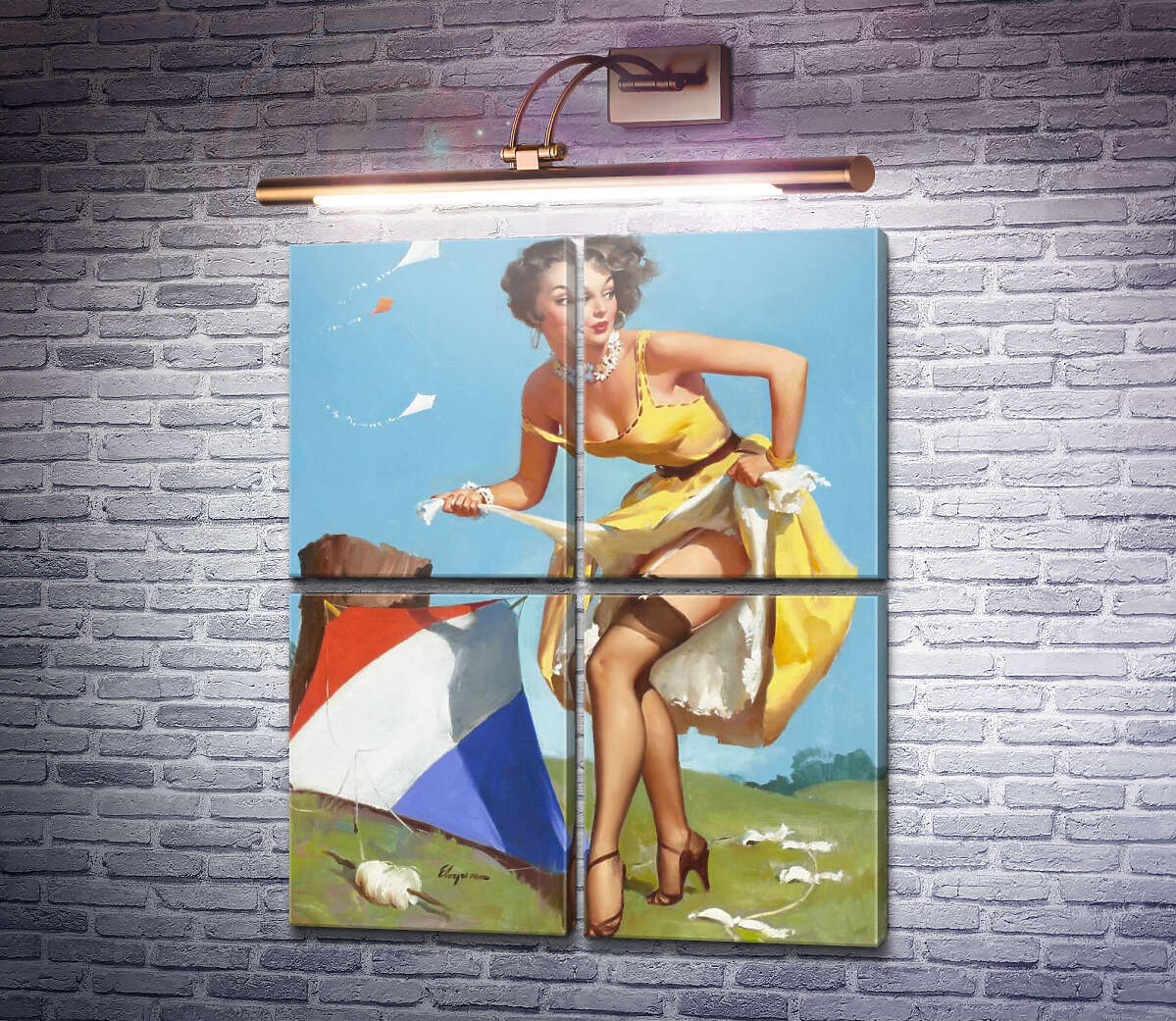 Модульная картина Финальный штрих (Модуль №25) Джил Элвгрен (Gil Elvgren) Модульная картина Финальный штрих (Модуль №25) Джил Элвгрен (Gil Elvgren)