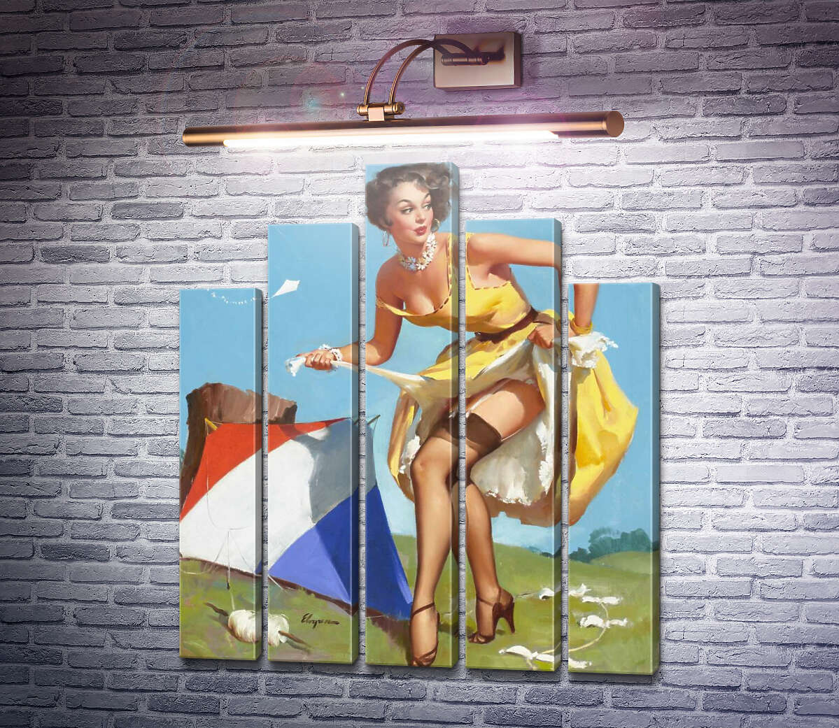 Модульная картина Финальный штрих (Модуль №29) Джил Элвгрен (Gil Elvgren) Модульная картина Финальный штрих (Модуль №29) Джил Элвгрен (Gil Elvgren)
