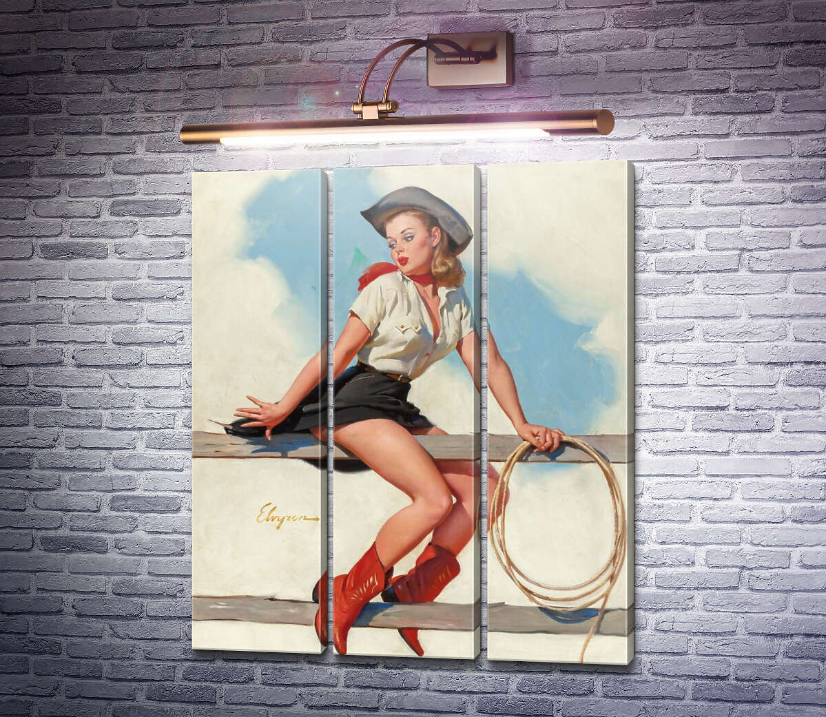 Модульна картина Жени, конячка! (Модуль №2) Джил Елвгрен (Gil Elvgren) Модульна картина Жени, конячка! (Модуль №2) Джил Елвгрен (Gil Elvgren)