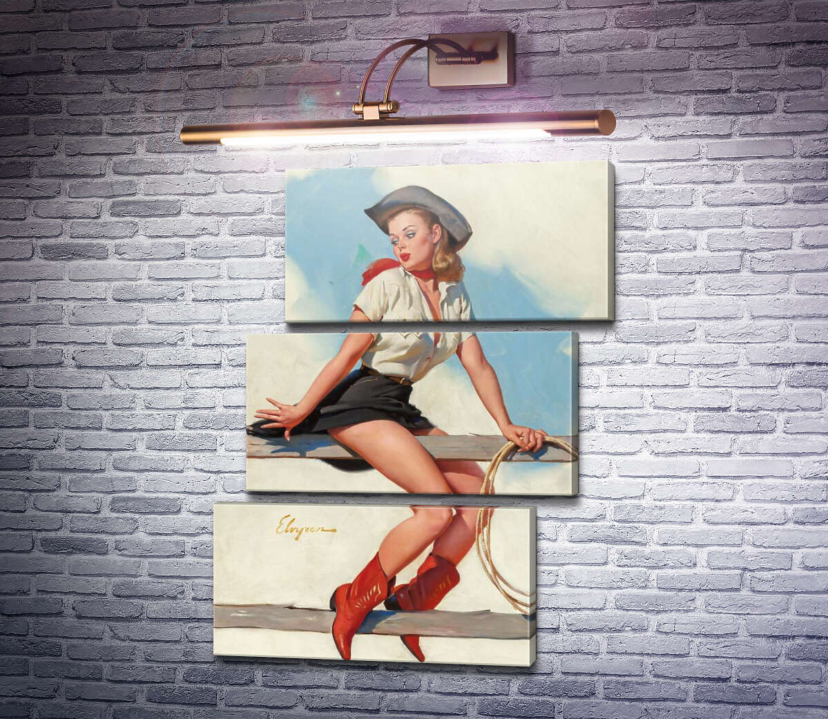 Модульная картина Гони, лошадка! (Модуль №17) Джил Элвгрен (Gil Elvgren) Модульная картина Гони, лошадка! (Модуль №17) Джил Элвгрен (Gil Elvgren)