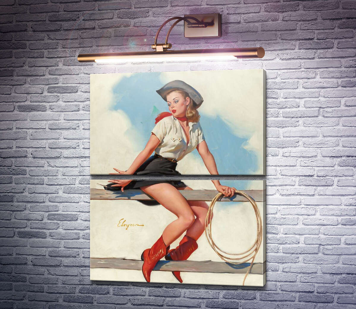 Модульна картина Жени, конячка! (Модуль №7) Джил Елвгрен (Gil Elvgren) Модульна картина Жени, конячка! (Модуль №7) Джил Елвгрен (Gil Elvgren)