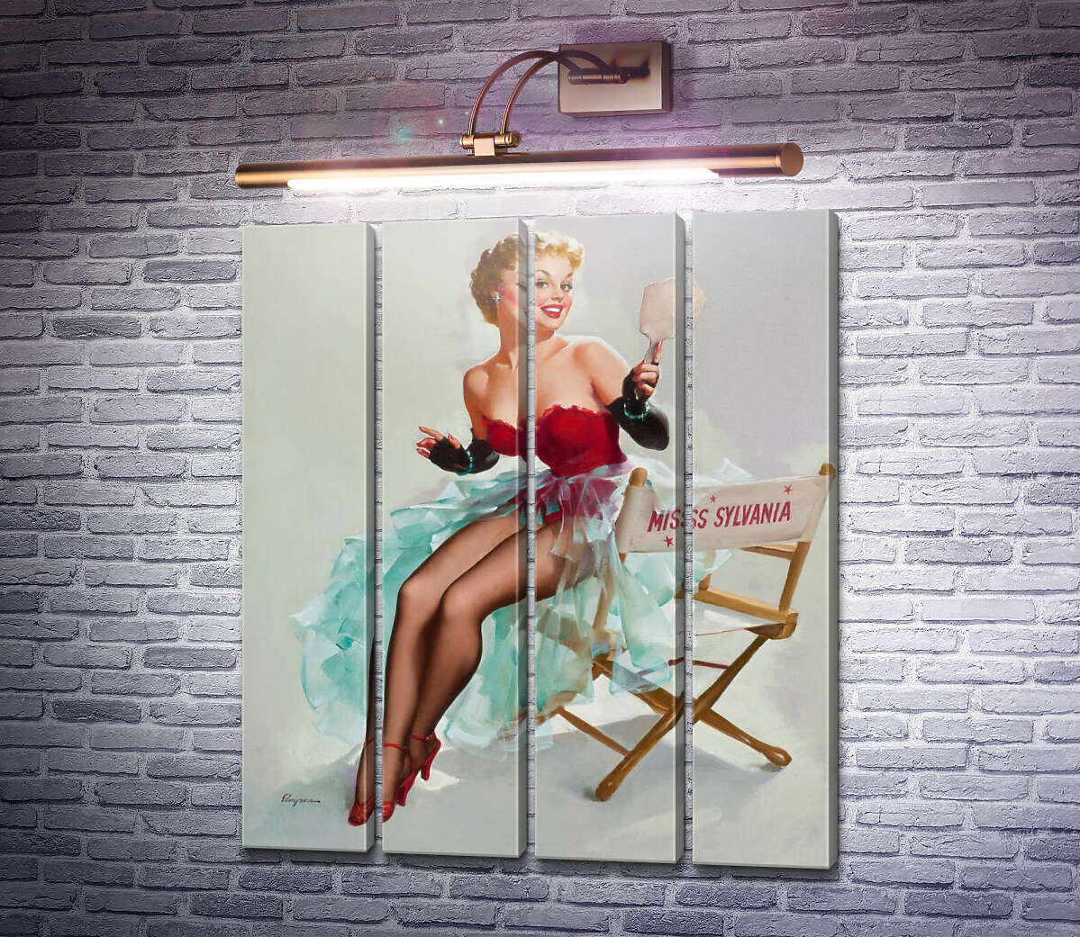Модульная картина Мисс Сильвания (Модуль №24) Джил Элвгрен (Gil Elvgren)