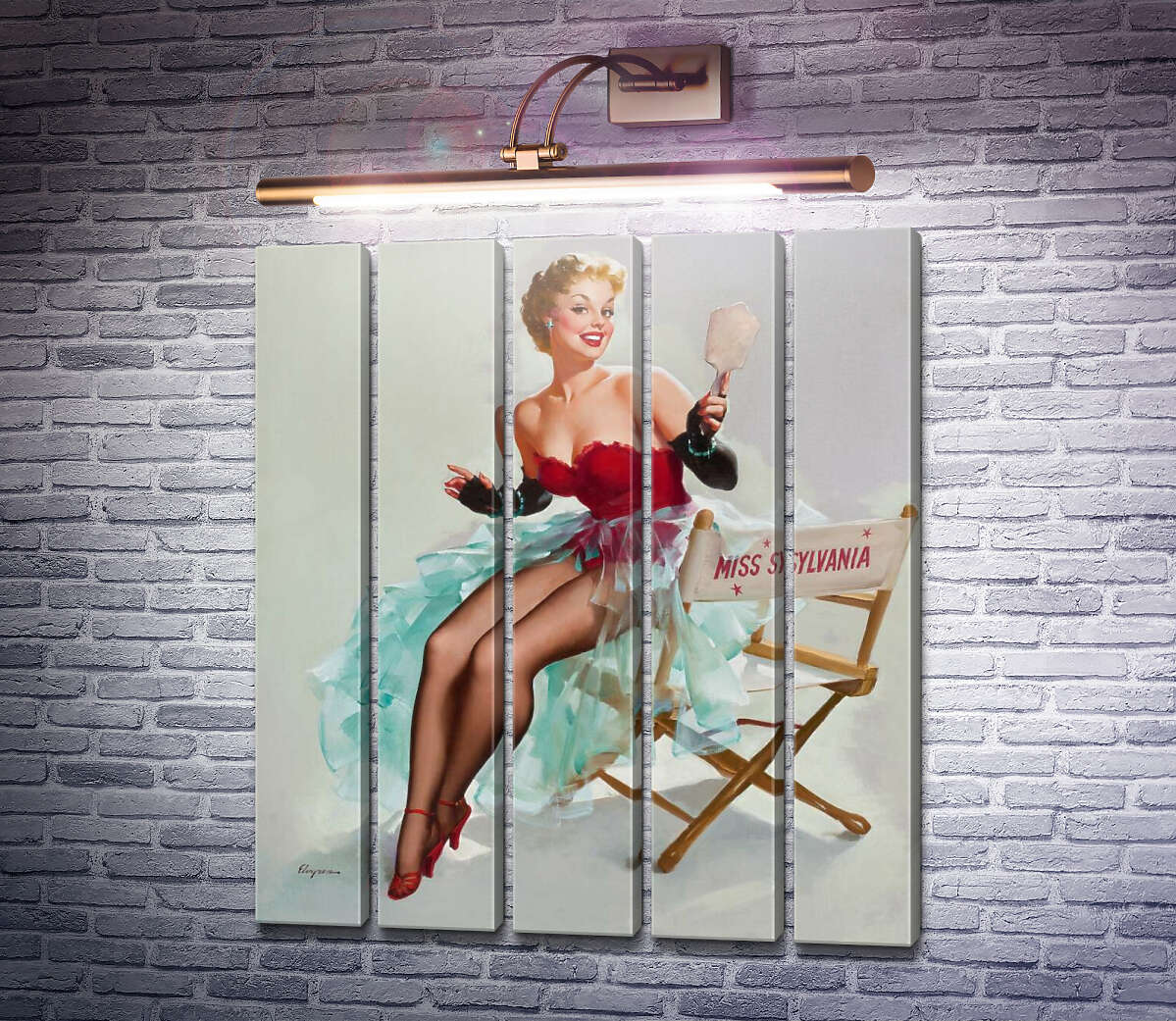 Модульная картина Мисс Сильвания (Модуль №26) Джил Элвгрен (Gil Elvgren)