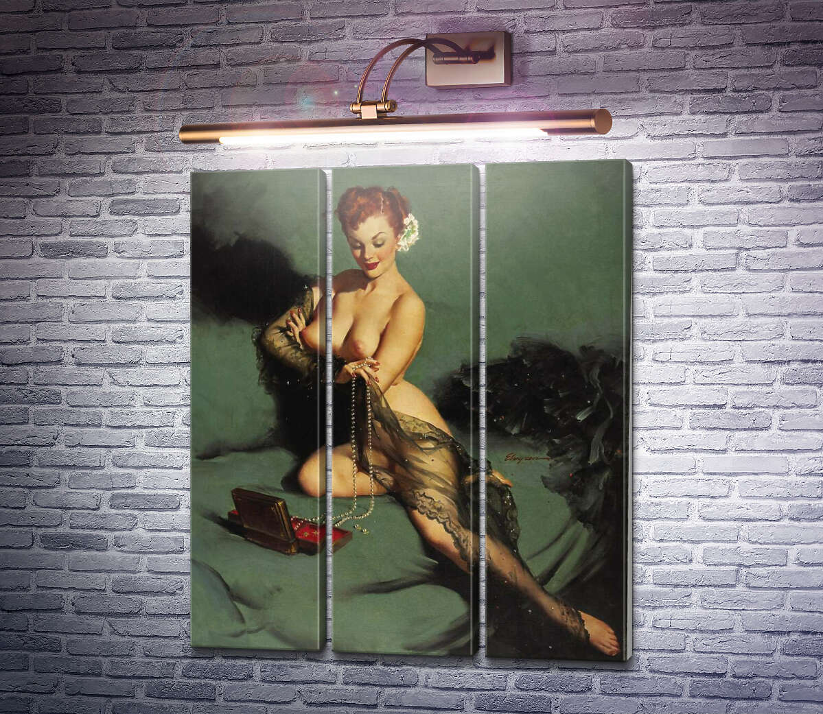 Модульна картина Чарівність (Модуль №2) Джил Елвгрен (Gil Elvgren)