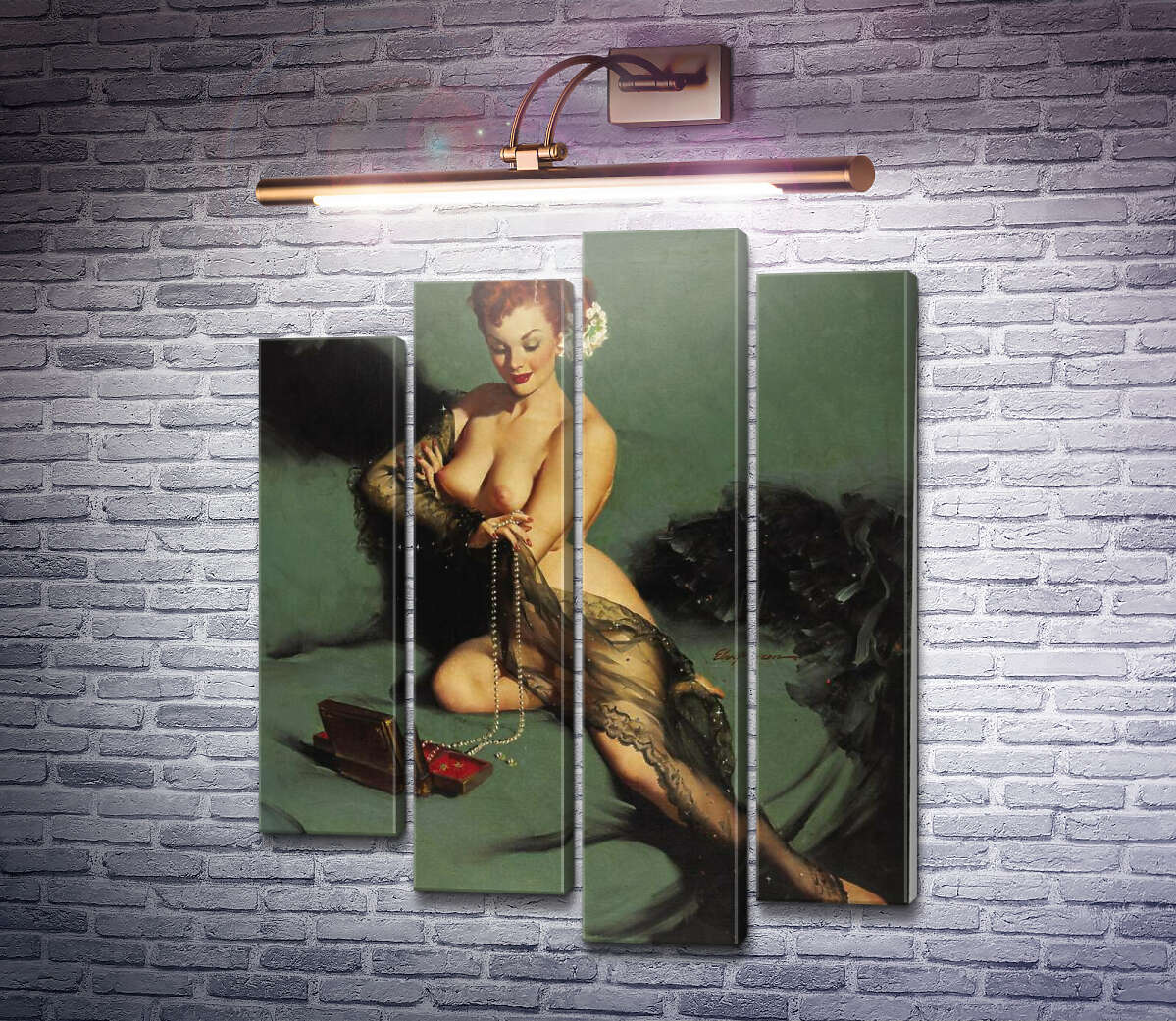 Модульная картина Прелесть (Модуль №3) Джил Элвгрен (Gil Elvgren)