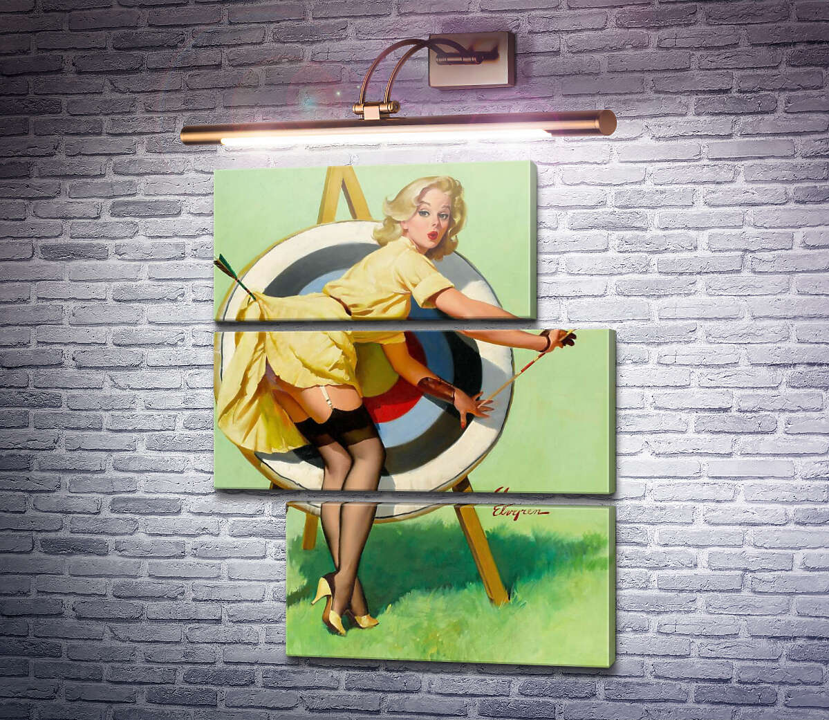 Модульна картина Влучний постріл (Модуль №16) Джил Елвгрен (Gil Elvgren)