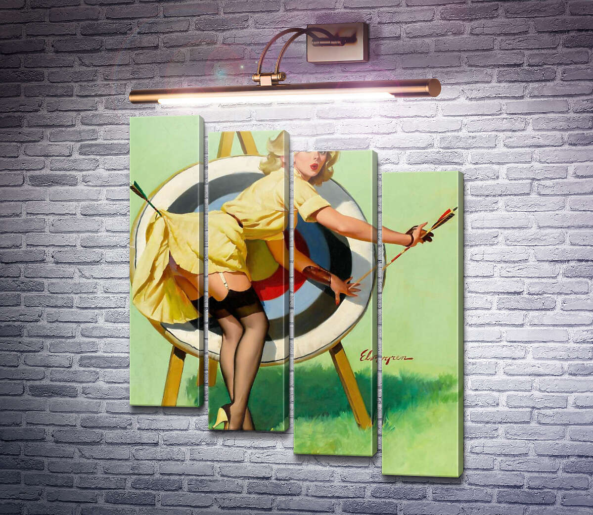 Модульная картина Меткий выстрел (Модуль №19) Джил Элвгрен (Gil Elvgren) Модульная картина Меткий выстрел (Модуль №19) Джил Элвгрен (Gil Elvgren)