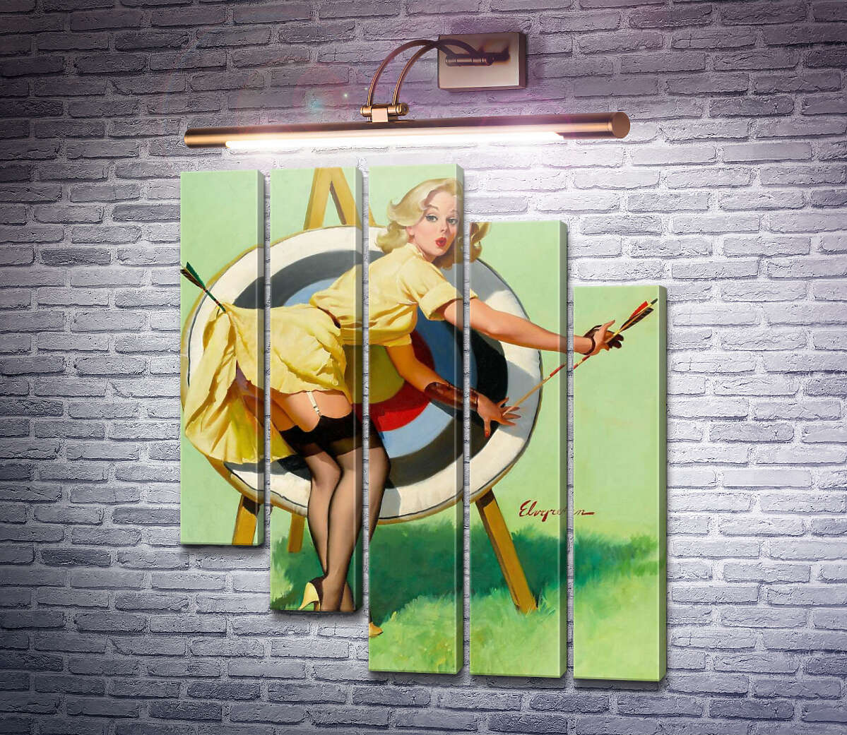 Модульная картина Меткий выстрел (Модуль №28) Джил Элвгрен (Gil Elvgren) Модульная картина Меткий выстрел (Модуль №28) Джил Элвгрен (Gil Elvgren)