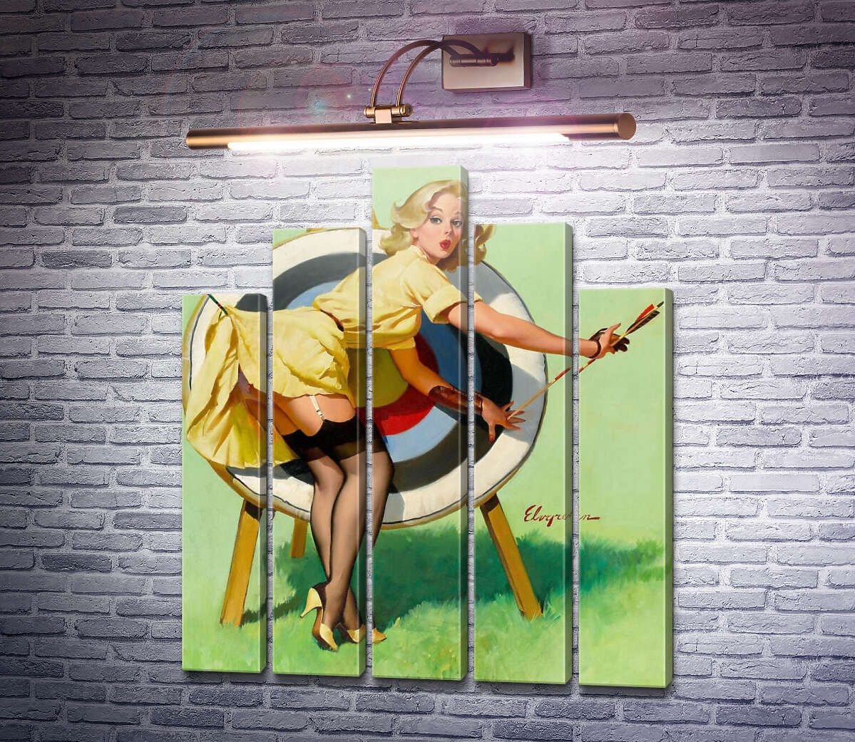 Модульная картина Меткий выстрел (Модуль №29) Джил Элвгрен (Gil Elvgren)