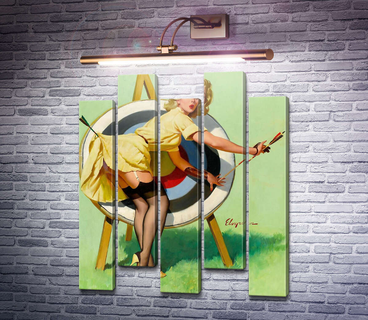 Модульна картина Влучний постріл (Модуль №30) Джил Елвгрен (Gil Elvgren) Модульна картина Влучний постріл (Модуль №30) Джил Елвгрен (Gil Elvgren)