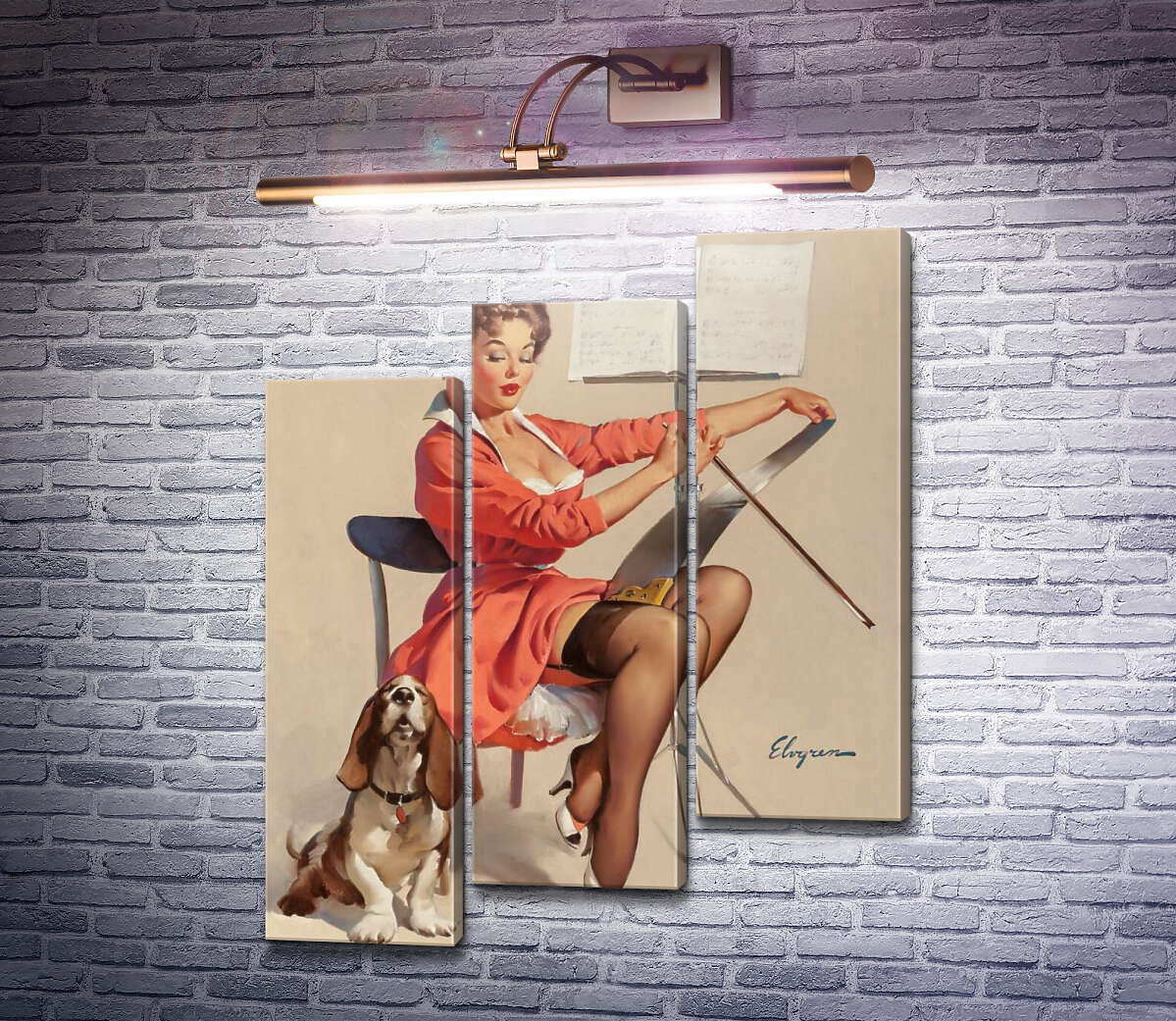 Модульная картина Подпевала (Модуль №14) Джил Элвгрен (Gil Elvgren) Модульная картина Подпевала (Модуль №14) Джил Элвгрен (Gil Elvgren)