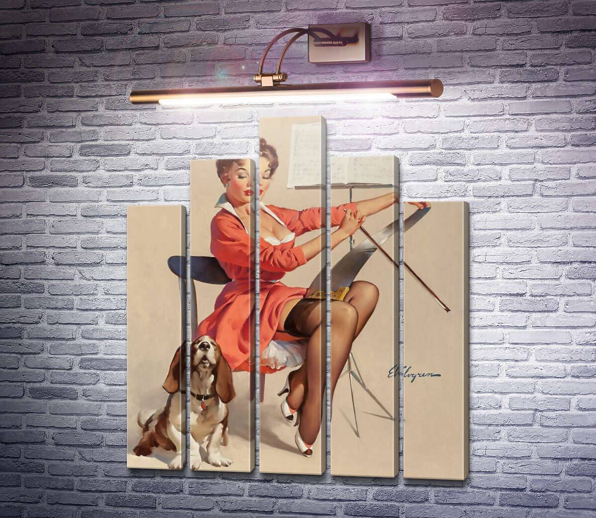 Модульная картина Подпевала (Модуль №29) Джил Элвгрен (Gil Elvgren) Модульная картина Подпевала (Модуль №29) Джил Элвгрен (Gil Elvgren)