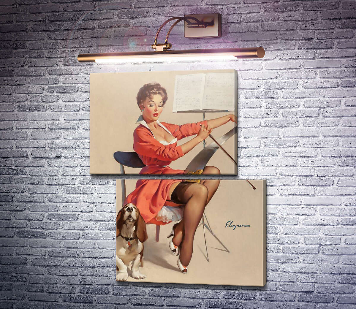 Модульная картина Подпевала (Модуль №8) Джил Элвгрен (Gil Elvgren) Модульная картина Подпевала (Модуль №8) Джил Элвгрен (Gil Elvgren)
